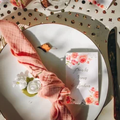 Store Arty Fêtes Factory 4 Old Rose Cotton Gauze Napkins