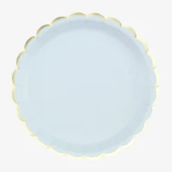 Cheap Party Pro 8 Pastel Blue Scalloped Plates