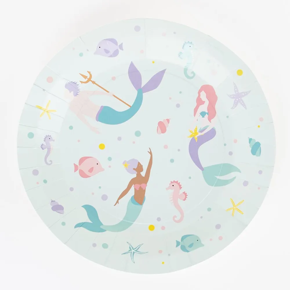 Sale My Little Day 8 Pastel Mermaid Plates