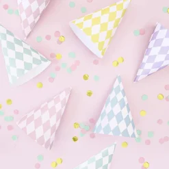 Online Party Deco 6 Pastel Mix Pointed Hats
