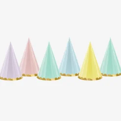 Sale Party Deco 6 Pastel Pointy Hats