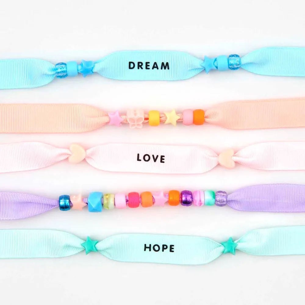 Shop Rico Design 10 Pastel Rep Ribbon Bracelets