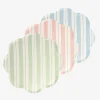 Discount Meri Meri 8 Pastel Striped Plates