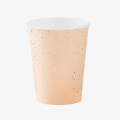Flash Sale Ginger Ray 8 Peach Cups With Golden Dots