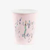 Sale Party Deco 6 Pink B'Day Cups