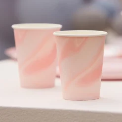 New Ginger Ray 8 Pink Marble Cups