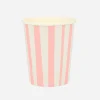 Outlet Meri Meri 8 Pink Striped Cups
