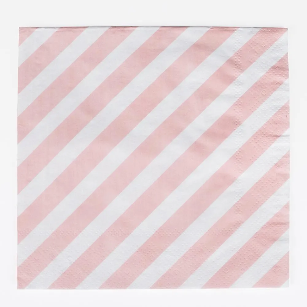 Cheap My Little Day 20 Pink Striped Napkins