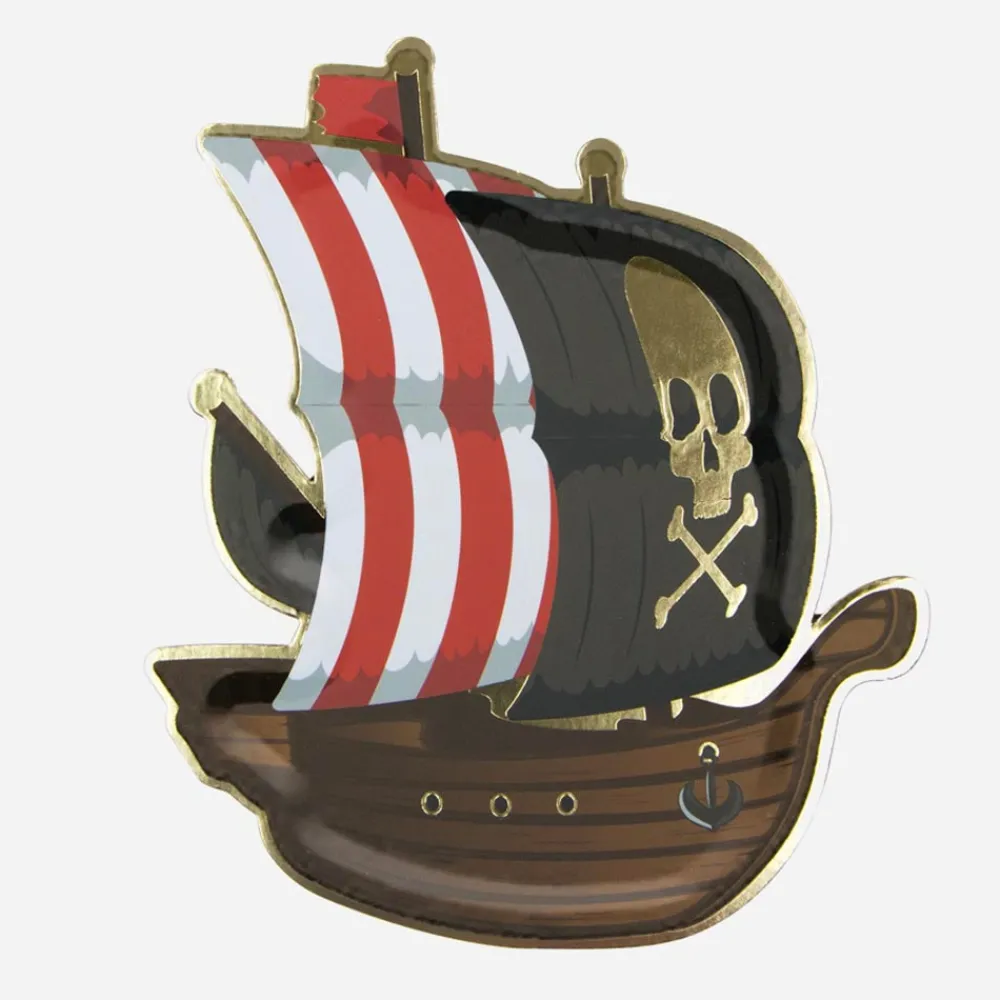 Fashion Party Pro 8 Pirate Ship Plates