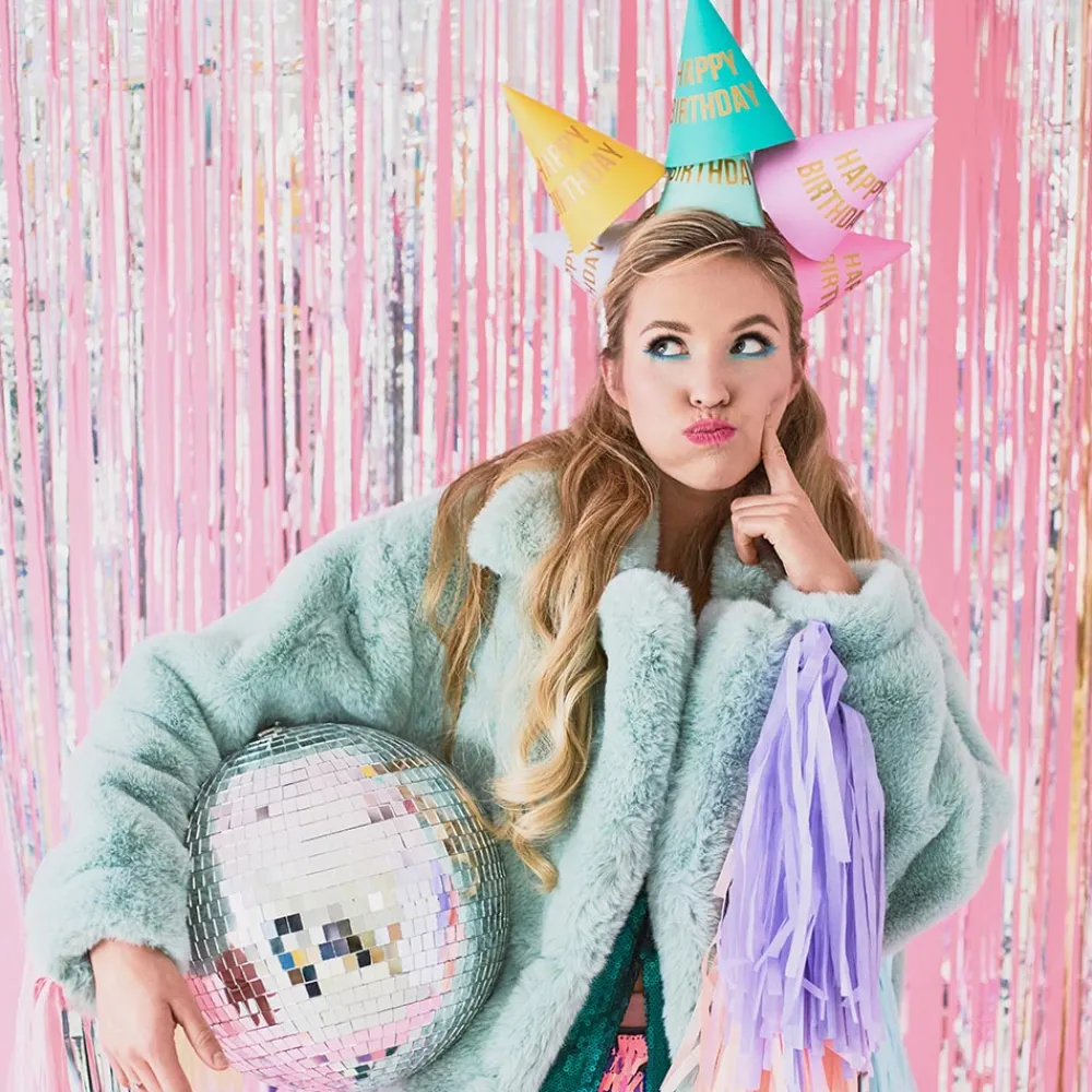 Online Party Deco 6 Pointed Happy Birthday Hats