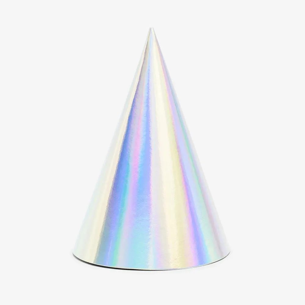 Flash Sale Party Deco 6 Pointed Hats - Iridescent