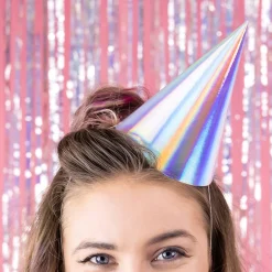 Flash Sale Party Deco 6 Pointed Hats - Iridescent