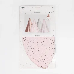 Shop Rico Design 8 Pointed Hats - Pink And Metallic