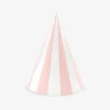 Flash Sale Party Deco 6 Pointed Hats Light Pink Stripes