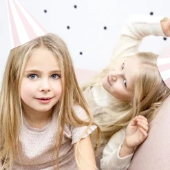 Cheap Party Deco 6 Pointed Hats Light Pink Stripes