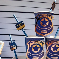 Store Arty Fêtes Factory 12 Police Paper Straws