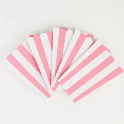 Store Amscan 5 Popcorn Boxes - Pink Stripes