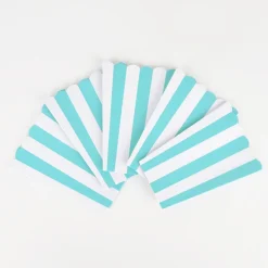 Flash Sale Amscan 5 Popcorn Boxes - Turquoise Stripes
