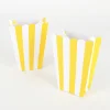Shop Amscan 5 Popcorn Boxes - Yellow Stripes