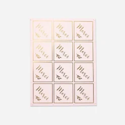 Store Arty Fêtes Factory 24 Powder Pink Thank You Stickers