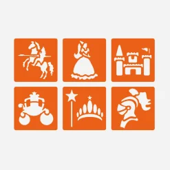 Fashion Graine Créative 6 Princess & Knight Stencils