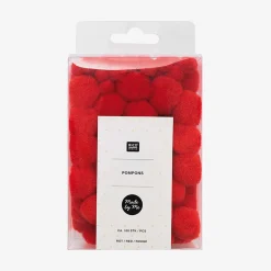 Best Rico Design 100 Red Pom Poms