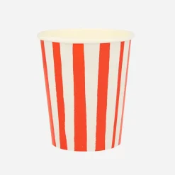 Online Meri Meri 8 Red Striped Cups