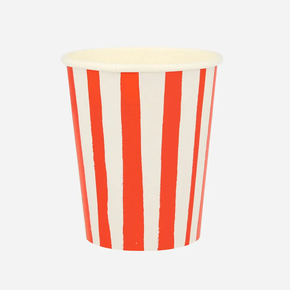 Online Meri Meri 8 Red Striped Cups