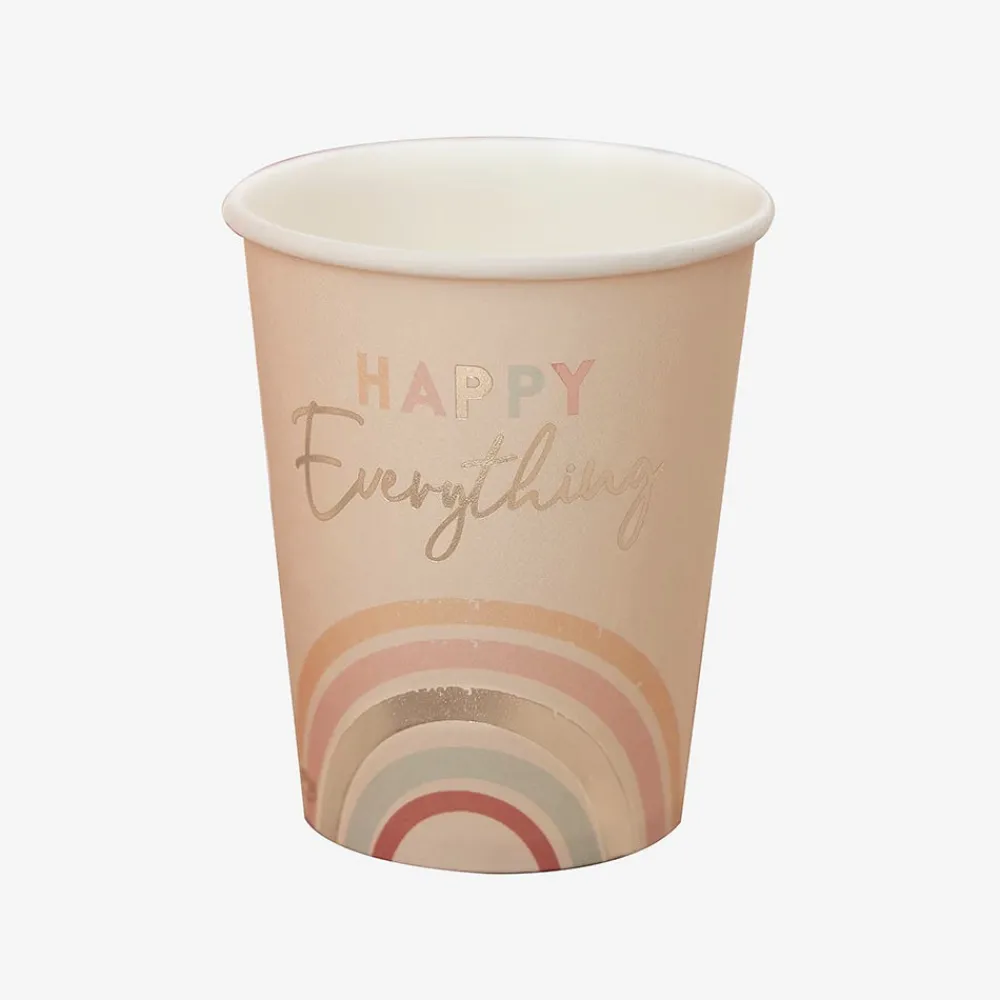 Outlet Ginger Ray 8 Retro Rainbow Cups