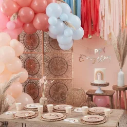 Outlet Ginger Ray 8 Retro Rainbow Plates