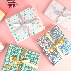 Outlet Rico Design 1 Roll Of Holographic Silver Wrapping Paper