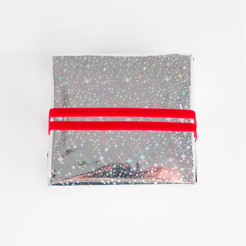 Outlet Rico Design 1 Roll Of Holographic Silver Wrapping Paper