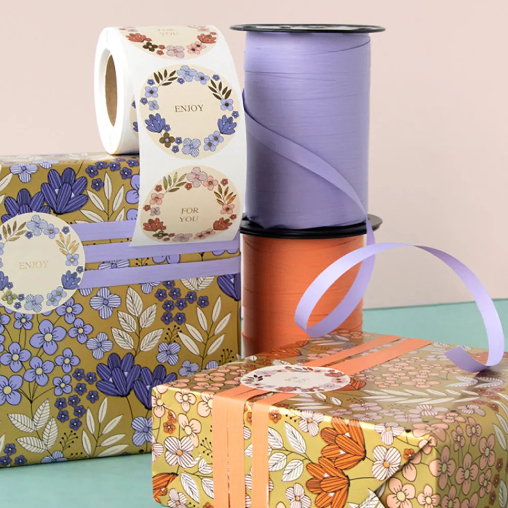 Sale House of Products 1 Roll Of Purple Flower Wrapping Paper