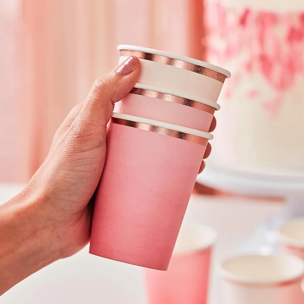 Shop Ginger Ray 8 Rose Gradient Cups