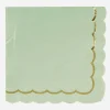 Best Party Pro 16 Sage Green Scalloped Napkins