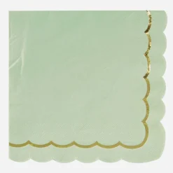 Best Party Pro 16 Sage Green Scalloped Napkins