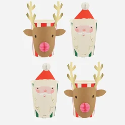 Shop Meri Meri 8 Santa And Reindeer Cups