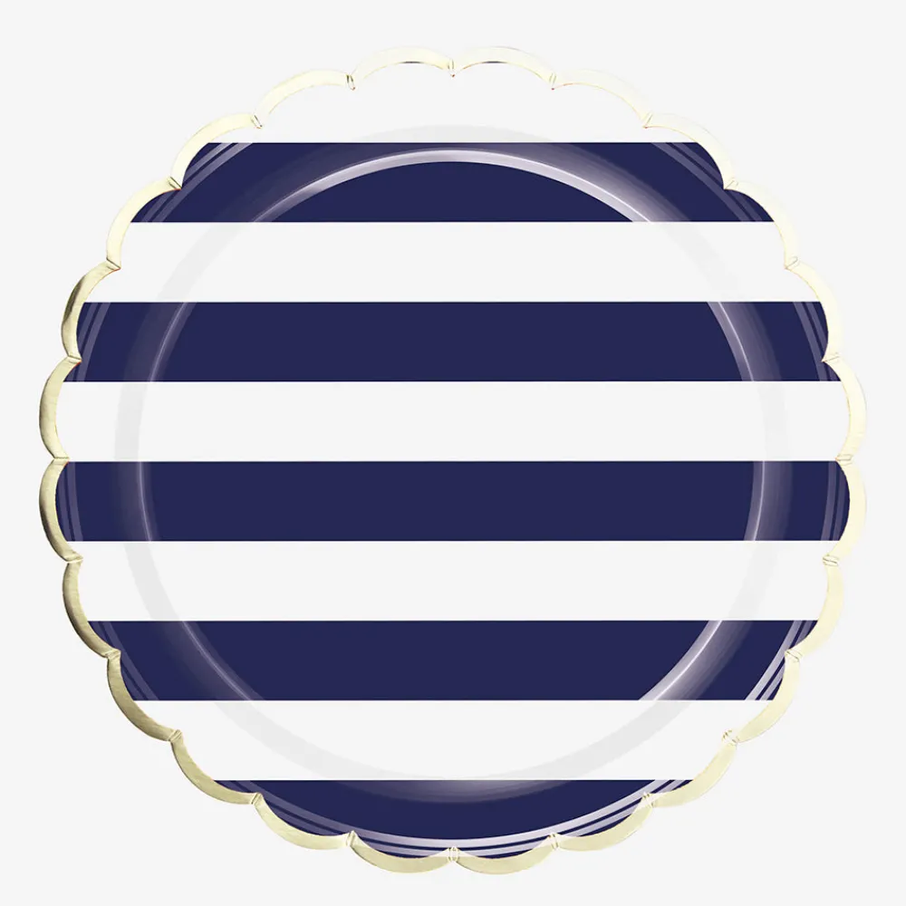 New Party Pro 8 Scalloped Plates Mariniere