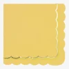 Cheap Party Pro 16 Scalloped Yellow Napkins