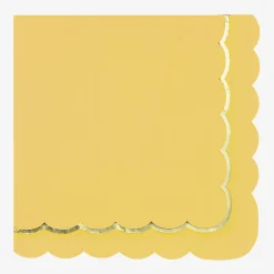 Cheap Party Pro 16 Scalloped Yellow Napkins