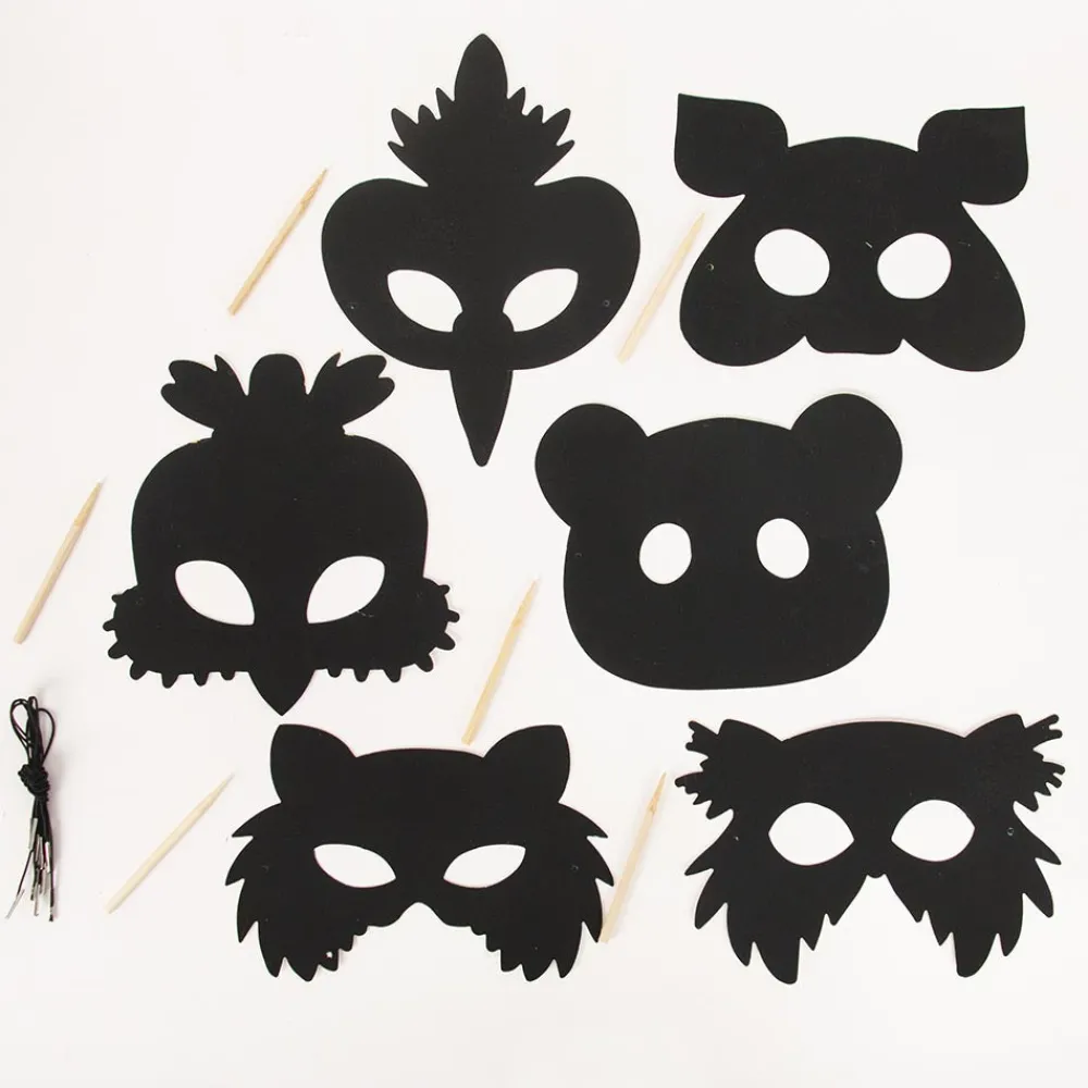 Flash Sale Graine Créative 6 Scratch-Off Cardboard Animal Masks