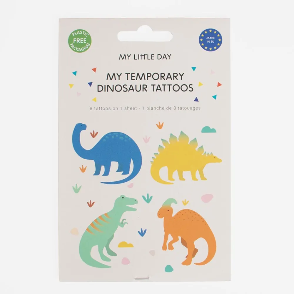 Store My Little Day 1 Sheet Of 8 Dino Jurassic Tattoos