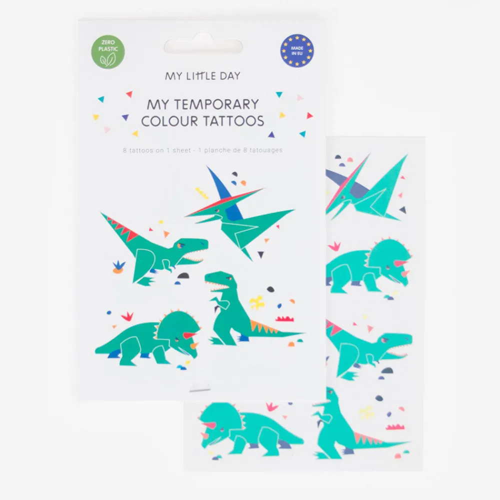 Outlet My Little Day 1 Sheet Of 8 Dinosaur Tattoos