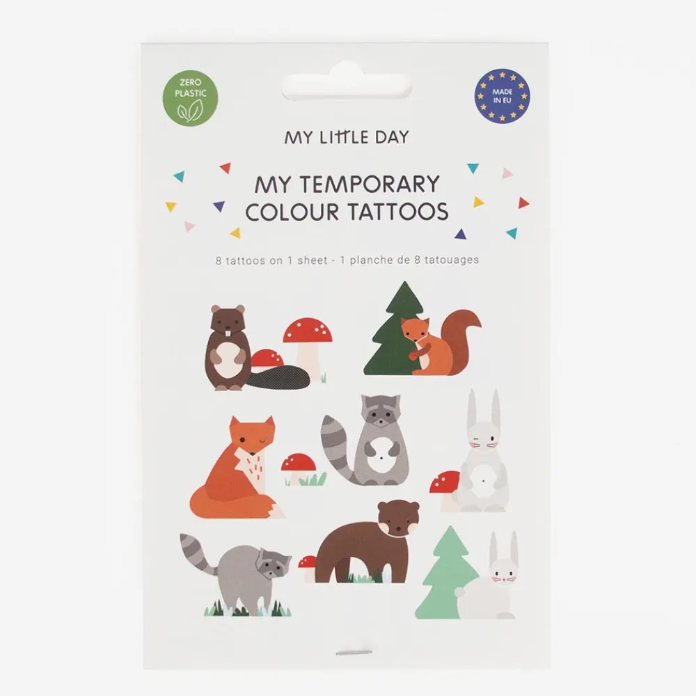 Cheap My Little Day 1 Sheet Of 8 Forest Animal Tattoos