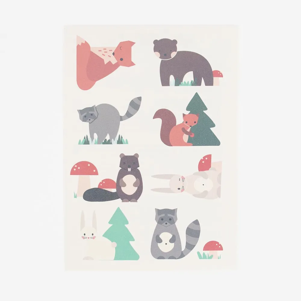 Cheap My Little Day 1 Sheet Of 8 Forest Animal Tattoos