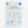 Fashion My Little Day 1 Sheet Of 8 Pastel Mermaid Tattoos
