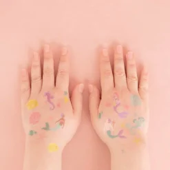 Fashion My Little Day 1 Sheet Of 8 Pastel Mermaid Tattoos