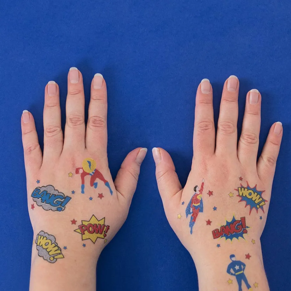 Online My Little Day 1 Sheet Of 8 Superhero Tattoos