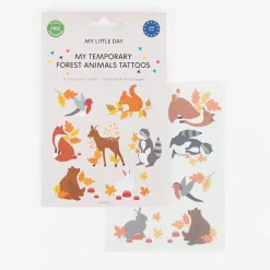 New My Little Day 1 Sheet Of 8 Woodland Animal Tattoos