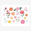 Outlet Party Deco 1 Sheet Of Flower Tattoos